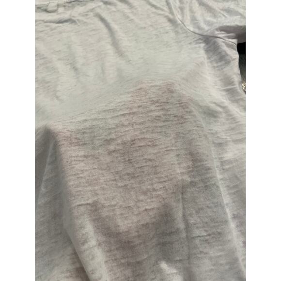 CATO set of 3 ladies tees, navy, red and white with floral peace sign. LG - Picture 9 of 12